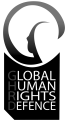 Global Human Rights Defense logo zwartwit