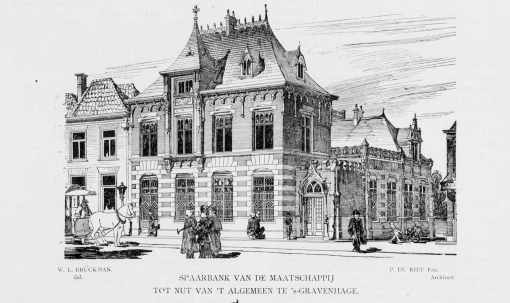 Het eerste kantoor van de Haagse Nutsspaarbank